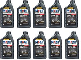 10 Litros Óleo 4t 20w50 Super Mobil Moto