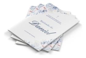 10 Livrinhos De Oração Lembrancinha Batizado Floral Azul 10 Livrinhos De Oração Lembrancinha Batizado Floral Azul