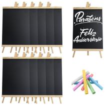 10 Lousas Cavalete Madeira Porta Recados Decoração 51x30cm 10 Lousas Cavalete Madeira Porta Recados Decoração 51x30cm