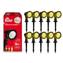 10 Luminária Espeto Jardim Cob Led 5w Luz Amarela 110v/220v 10 Luminária Espeto Jardim Cob Led 5w Luz Amarela 110v/220v