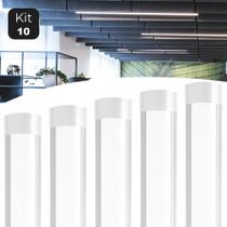 10 Luminária Slim Led Sobrepor Linear Calha 80w 240cm.