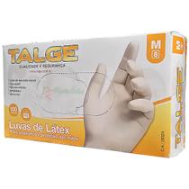 10 Luva De Latex 100und Tamanho M Uso Unico Proteção Mãos - TALGE