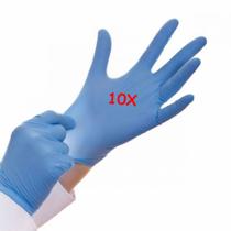 10 Luvas Nitrylex Atacado Azul Tam G Sem Pó Resistente Profissional Nova