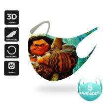 10 Máscara Lavável Infantil do Filme Moana Neoprene