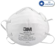 10 Máscaras 3M Respirador Descartável Concha 8801 PFF2(S)