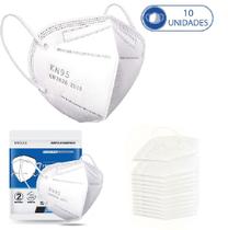10 Máscaras Descartáveis Branca KN95 PFF2 WWDoll Cód Anvisa 10 Máscaras Descartáveis Branca KN95 PFF2 WWDoll Cód Anvisa