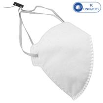 10 Máscaras Hospitalar Descartável M.F.Q PFF2-S Branca 10 Máscaras Hospitalar Descartável M.F.Q PFF2-S Branca