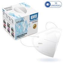 10 Máscaras KN95 Branca Descartáveis WWDoll Cinco Camadas 95 10 Máscaras KN95 Branca Descartáveis WWDoll Cinco Camadas 95