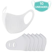10 Máscaras Laváveis Reutilizável Branca Cuidado Pessoal