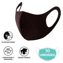 10 Máscaras Laváveis Reutilizável Marrom Cuidado Pessoal