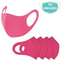 10 Máscaras Laváveis Reutilizável Rosa Cuidado Pessoal