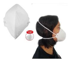 10 Máscaras N95 Proteção Pff2s Branca Semi Facial Sem Válvula