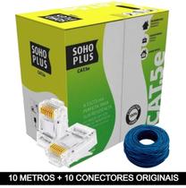 10 Metros de Cabo+10 Conector RJ45 Cat5e Furukawa Sohoplus