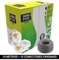 10 Metros de Cabo+10 Conector RJ45 Cat5e Furukawa Sohoplus