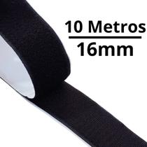 10 Metros de Fita Fecho De Contato Com Adesivo 16mm largura