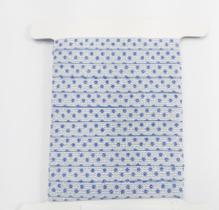 10 metros Elástico Lurex Especial 7mm Poá Branco Azul 3696 010 encadernação