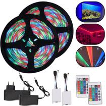 10 Metros Fita Led 3528 Rgb Rolo 600led Controle Fonte - Goldensky 10 Metros Fita Led 3528 Rgb Rolo 600led Controle Fonte - Goldensky