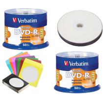10 Midia Verbatim DVD-R 4.7GB 16X Wide Inkjet Printable Spindle Branco 10 Midia Verbatim DVD-R 4.7GB 16X Wide Inkjet Printable Spindle Branco