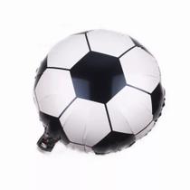 10 Mini Balão Metalizado Bola Futebol 22cm Centro Mesa Festa
