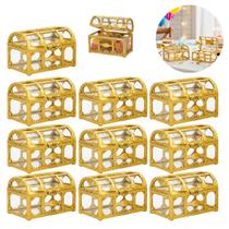 10 Mini Baús Dourado Lembrancinha Festa Decoração 10 Mini Baús Dourado Lembrancinha Festa Decoração