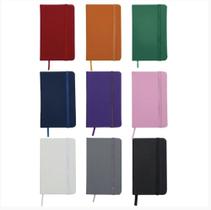 10 Mini Caderneta Tipo Moleskine S/ Pauta 80 Folha Sortido