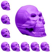 10 Mini Caveiras Roxo Decoração de Mesa Crânio Festa de Halloween 10 Mini Caveiras Roxo Decoração de Mesa Crânio Festa de Halloween