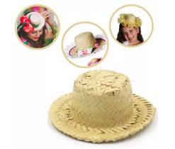 10 Mini chapéus de palha - Protetor Para Celular - Tiara - Doces - Festa Junina - Artesanal