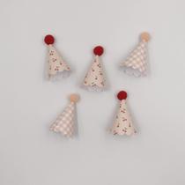 10 Mini Chapeuzinhos Decorativos Festa Cerejas Cerejinhas (Pêssego + Vermelho) Tem Festejo - Inspire sua Festa Loja