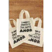 10 Mini Ecobag Estampada 2 Tamanhos 15x15/ 20x20 - Diversas estampas