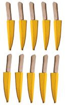 10 Mini Facas Com Bainha De Couro - 10 Cm 10 Mini Facas Com Bainha De Couro - 10 Cm