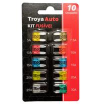 10 Mini Fusível Automotivo Carro Moto 5a 30a