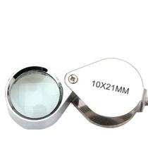 10 Mini Lupa 10x 21mm Inox Relojoeiro Joalheiro Gota De Mão 10 Mini Lupa 10x 21mm Inox Relojoeiro Joalheiro Gota De Mão
