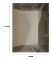 10 Mini Pasta Aba Meio Oficio Transparente A5 c/Elástico Acp