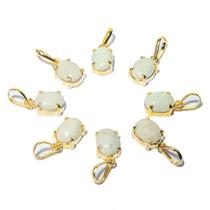 10 Mini Pingente Ponto de Luz Feldspato Cabochão na Garra 10 Mini Pingente Ponto de Luz Feldspato Cabochão na Garra