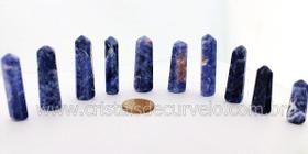 10 Mini Pontinhas de Sodalita Azul Pedra Extra Natural 25 a 35mm Atacado 10 Mini Pontinhas de Sodalita Azul Pedra Extra Natural 25 a 35mm Atacado