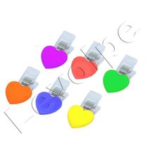 10 Mini Prendedor Clips Prender Plástico Pequenos Coração
