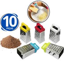 10 Mini Ralador Em Inox 4 Faces Com Ima Multifuncional Rala Tempero Ingredientes Utensílio