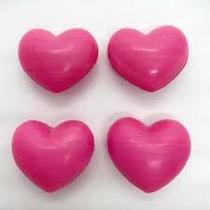 10 Mini Sabonete Coração Rosa Lembrancinha