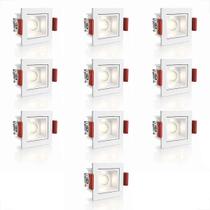 10 Mini Spot Led Downlight Quadrado Embutir Acienda Bet88