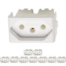 10 Módulo de Tomada PB Schneider Linha Decor 2P+T 250V 20A PRM04731