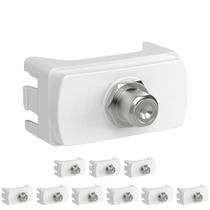 10 Módulo Soquete Coaxial Para Antena Tv Schneider Miluz - Branco 10 Módulo Soquete Coaxial Para Antena Tv Schneider Miluz - Branco