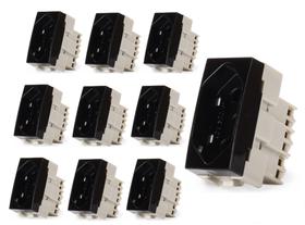 10 Módulo Tomada 2P+T 10A Ebony Margirius 16818