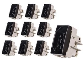 10 Módulo Tomada 2P+T 20A Ebony Margirius 16820