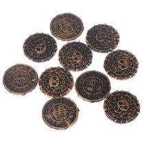 10 Moedas de Tesouro Pirata Plástico Adereço para Festas e Brincadeiras 10 Moedas de Tesouro Pirata Plástico Adereço para Festas e Brincadeiras