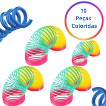 10 Mola Maluca Colorida Brinquedo Retrô Divertido Lembrancinha 10 Mola Maluca Colorida Brinquedo Retrô Divertido Lembrancinha