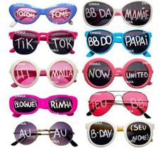 10 Oculos Balada Escuro Sol Frase Personalizada Infantil Pet