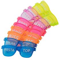 10 Oculos Cristal Frases Sortidos Balada Bloco