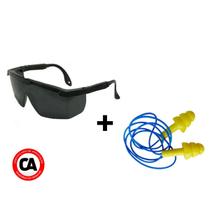 10 oculos de proteção e 10 Protetor Auricular Epi Resistente - Poli-Ferr