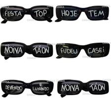 10 Oculos Retro Frase Sortida Unisex