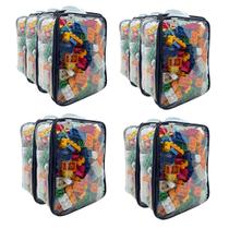 10 Organizador de Brinquedos Quarto Infantil Empilhável PVC Resistente C/Alça TAM M 10 Organizador de Brinquedos Quarto Infantil Empilhável PVC Resistente C/Alça TAM M